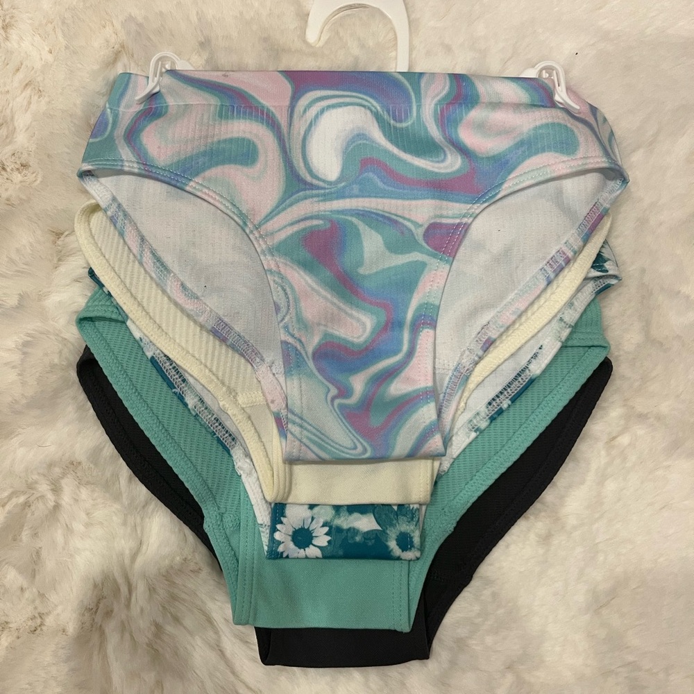 Colorful Patterned Bikini Bottoms Set